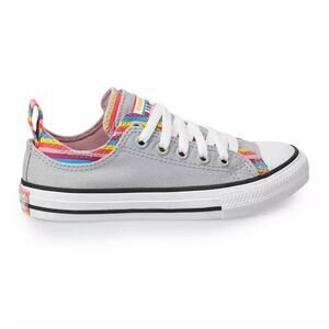 Converse All Star Girls Rainbow Stripe‎ Low Sneaker Shoes Running 669818F Gray 2
